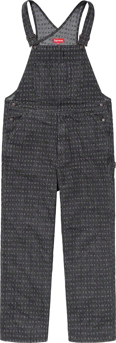 Jacquard Logos Denim Overalls view 2